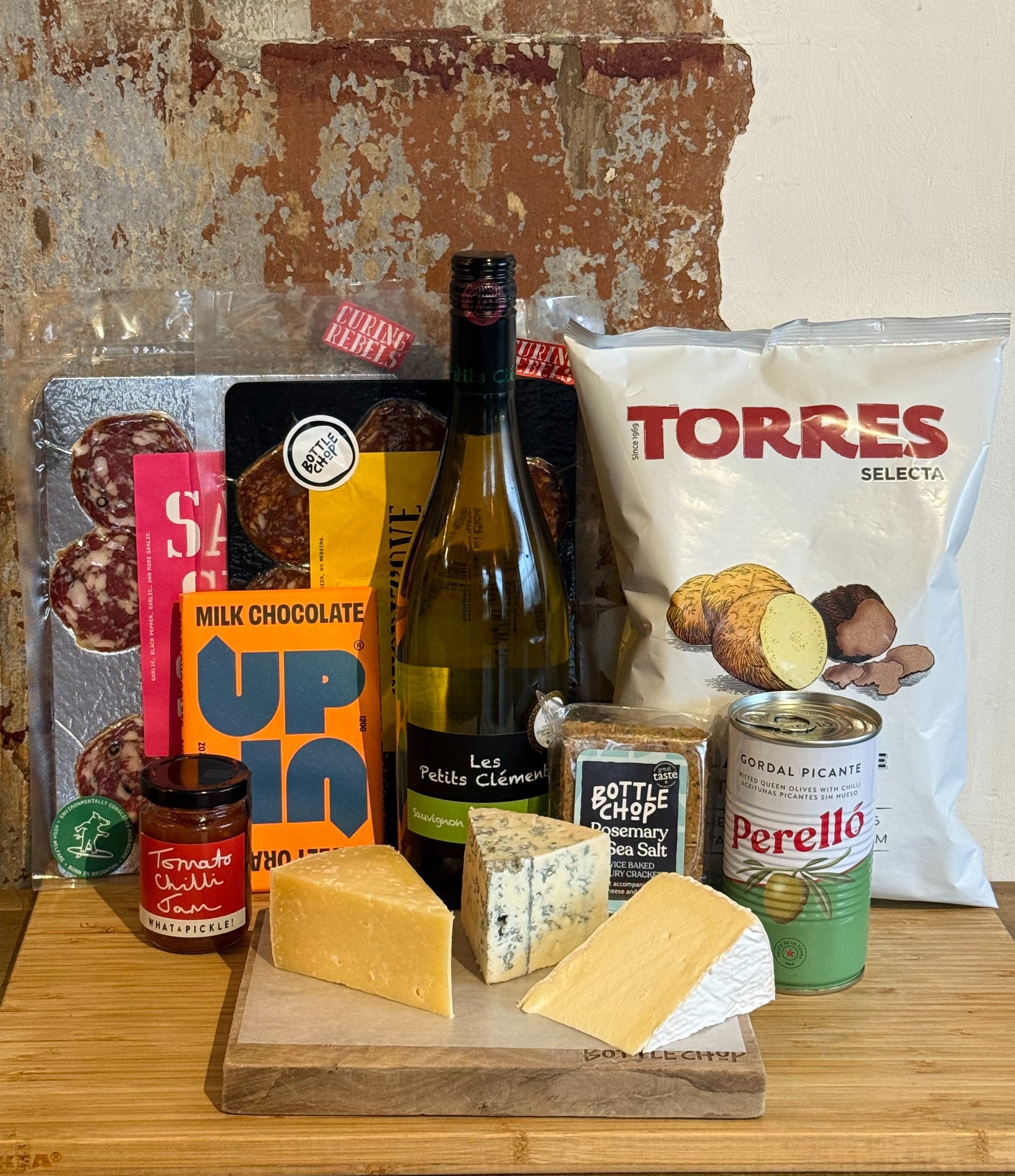 Fancy Night In - White Wine Hamper | Bottle Chop